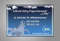 Pogrzeby Władysławowo- szyld